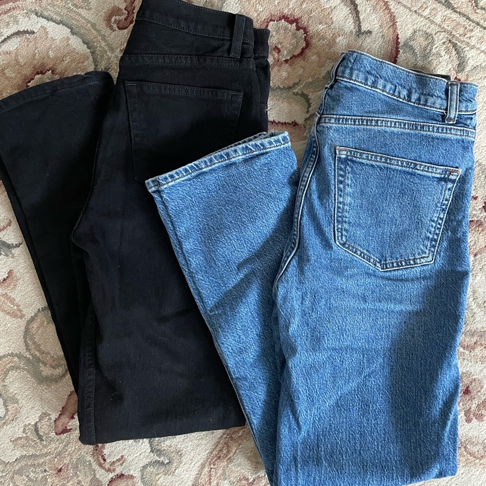 Set of Reformation Liza High Rise Straight Jeans